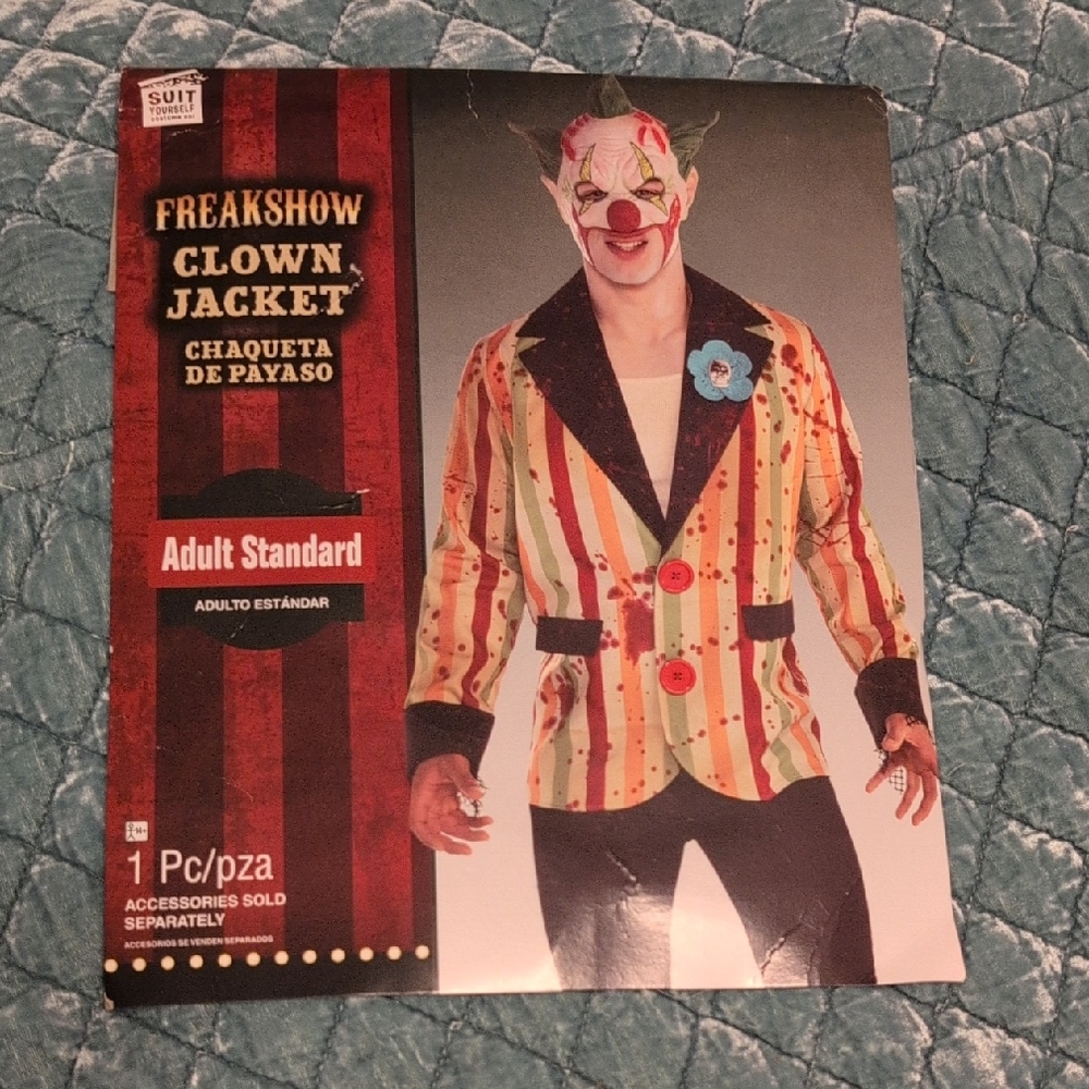 Amscan Freakshow Clown Jacket - Red, Yellow, Black